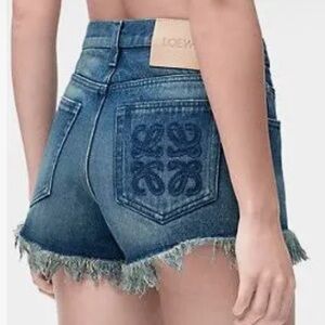 Loewe Women's Paulas Ibiza Anagram Denim Shorts